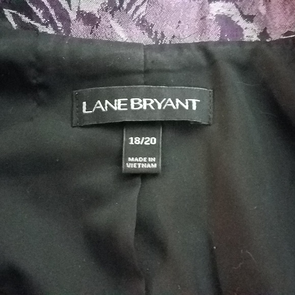 Lane Bryant Purple Floral Business Blazer Jacket - Picture 2 of 3